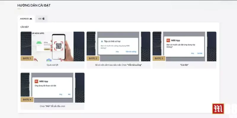 Hướng Dẫn Download Tải M88 - Cá Cược Nhanh Chóng, An Toàn 1 Quy trình download tải M88 trên iOS