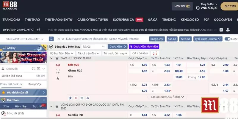 Sảnh cá độ bóng đá M88 có gì hấp dẫn? Sảnh cá độ bóng đá M88 có gì hấp dẫn?