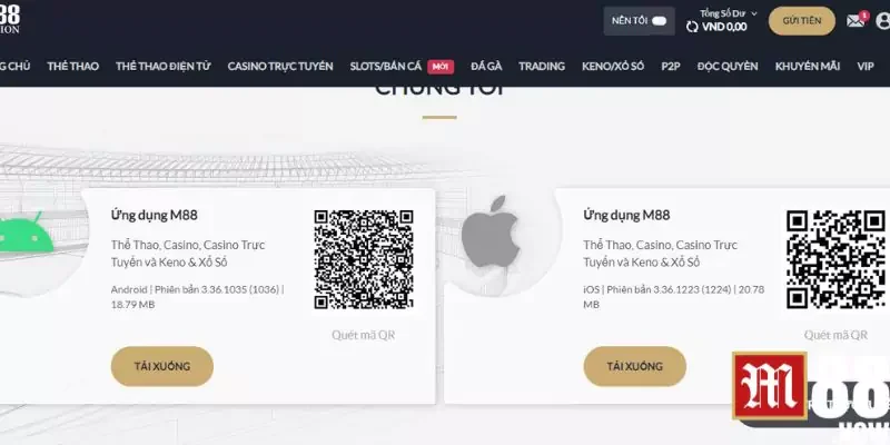 M88 link mới nhất hôm nay - Link vào - Đăng nhập 24/24 9 Quét mã QR để tải app về máy