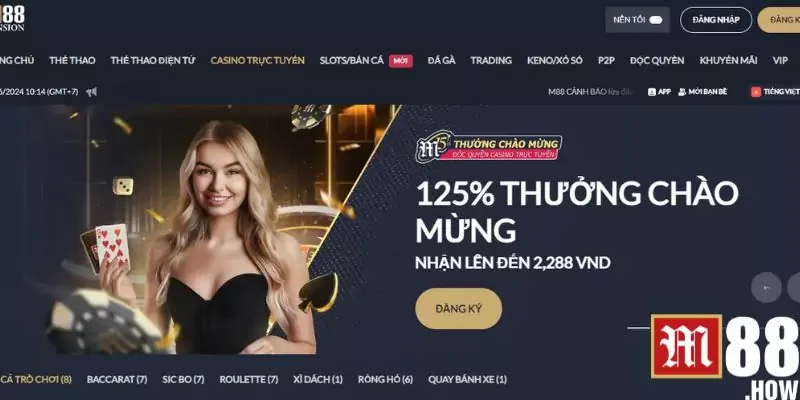 M88 link mới nhất hôm nay - Link vào - Đăng nhập 24/24 3 Casino trực tuyến tại M88 mang đến rất nhiều trò chơi thú vị