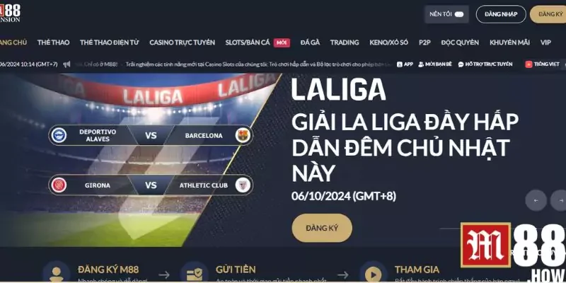 M88 link mới nhất hôm nay - Link vào - Đăng nhập 24/24 2 Giao diện cực M88 link bắt mắt với gam màu tươi sáng