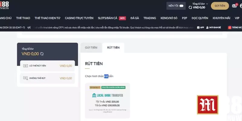 Giao dịch tại M88 luôn nhanh chóng Giao dịch tại M88 luôn nhanh chóng